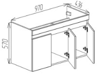 Dulap pentru lavoar Bayro Trend Duo Soft 1000 (114576) imaginea #4 — magazin online Desire.md