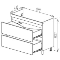 Dulap pentru lavoar Bayro Trend Soft 1000 (114572) imaginea #5 — magazin online Desire.md