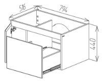 Dulap pentru lavoar Bayro Sprint 800 (118401) imaginea #4 — magazin online Desire.md