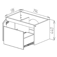 Dulap pentru lavoar Bayro Sprint 800 (118402) imaginea #7 — magazin online Desire.md