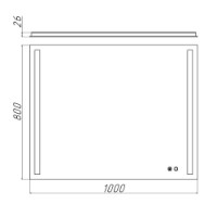 Зеркало для ванной Bayro Sigma 1000x800 Led Touch (118553) фото №2 — интернет-магазин Desire.md