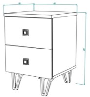 Прикроватная тумба ML-Mobila Мира №13 Белый фото №2 — интернет-магазин Desire.md