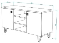Тумба ML-Mobila Мира №15 1300 Белый фото №2 — интернет-магазин Desire.md