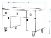 Măsuţă de toaletă ML-Mobila Мира №18 Alb imaginea #3 — magazin online Desire.md