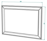 Oglindă ML-Mobila Мира №19 Alb imaginea #2 — magazin online Desire.md