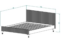 Кровать ML-Mobila Вельвет №14 1600 Белый/Золото фото №2 — интернет-магазин Desire.md