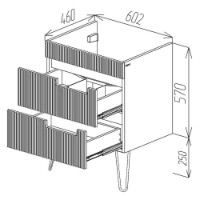 Dulap pentru lavoar Bayro Positano Argo 600 (118774) imaginea #8 — magazin online Desire.md