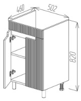 Шкаф под умывальник Bayro Positano Duo Argo 500 (118768) фото №4 — интернет-магазин Desire.md