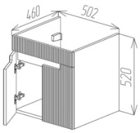 Dulap pentru lavoar Bayro Positano Duo Argo 500 (118771) imaginea #4 — magazin online Desire.md