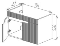 Dulap pentru lavoar Bayro Positano Duo Argo 800 (118773) imaginea #5 — magazin online Desire.md