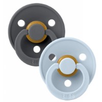 Пустышка BIBS Colour 2 Pack - Iron/Baby Blue 0+ months (110223)