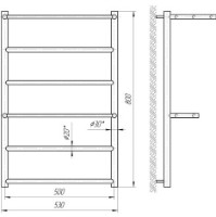 Полотенцесушитель Perfetto Ancona 800x500 фото №2 — интернет-магазин Desire.md