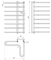 Полотенцесушитель Perfetto Corner 800x500 фото №2 — интернет-магазин Desire.md