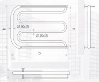 Полотенцесушитель Perfetto Foxtrot 320x500 фото №2 — интернет-магазин Desire.md