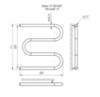 Полотенцесушитель Perfetto Zmeyka 30 500x600 фото №3 — интернет-магазин Desire.md