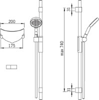 Baterie de duș Oras Hydra 390 imaginea #2 — magazin online Desire.md