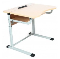 Школьная парта Tisam (31938) Серый/Дуб Молочный