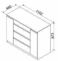 Comodă Ambianta Space Alb imaginea #2 — magazin online Desire.md