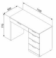 Туалетный столик Ambianta Joly White фото №2 — интернет-магазин Desire.md