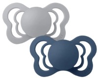 Suzeta BIBS Couture Latex 2 Pack - Cloud/Steel Blue 0+ months (1800305)