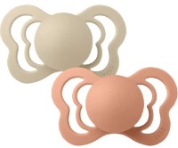 Suzeta BIBS Couture Silicone 2 Pack - Vanilla/Peach 0+ months (1700303)