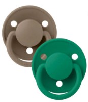 Suzeta BIBS De Lux 2 Pack 0-36months Dark Oak/Evergreen (150291)