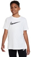 Tricou pentru copii Nike B Nsw Tee Core Bball Hbr Cnct White/Black, s.M imaginea #1 — magazin online Desire.md