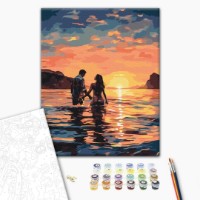 Tablou pe numere Brushme Indragostiti la rasarit 40x50cm (BS53890FC) imaginea #2 — magazin online Desire.md