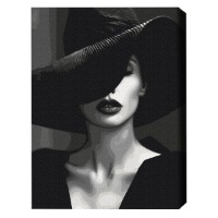 Tablou pe numere Brushme Загадочная мадам (BS53937FC)