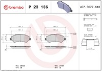 Set placute frână Brembo P 23 136 imaginea #4 — magazin online Desire.md