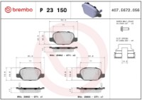 Set placute frână Brembo P 23 150 imaginea #4 — magazin online Desire.md