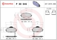 Set placute frână Brembo P 30 045 imaginea #4 — magazin online Desire.md