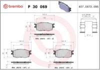 Комплект тормозных колодок Brembo P 30 069 фото №4 — интернет-магазин Desire.md