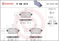 Set placute frână Brembo P 68 074 imaginea #3 — magazin online Desire.md