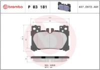 Комплект тормозных колодок Brembo P 83 181 фото №3 — интернет-магазин Desire.md