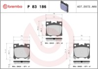 Set placute frână Brembo P 83 186 imaginea #3 — magazin online Desire.md