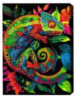 Картина по номерам Brushme Неоновый хамелеон (BSB0023FC)
