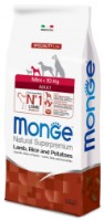 Hrană uscată pentru câini Monge Superpremium Mini Adult Lamb/Rice/Potatoes 7.5kg