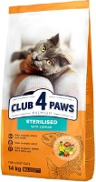 Hrană uscată pentru pisici Club 4 Paws Adult Cats Sterilised Salmon 14kg