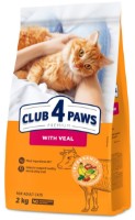 Hrană uscată pentru pisici Club 4 Paws Adult Cats Veal 2kg