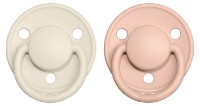 Suzeta BIBS De Lux 2 Pack 0-6months Ivory/Blush (180215)