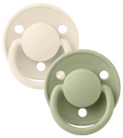 Suzeta BIBS De Lux 2 Pack 0-6months Ivory/Sage (180223)