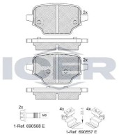 Комплект тормозных колодок ICER 182347 фото №2 — интернет-магазин Desire.md