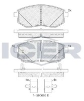 Комплект тормозных колодок ICER 182449 фото №2 — интернет-магазин Desire.md