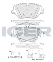 Set placute frână ICER 182468 imaginea #2 — magazin online Desire.md