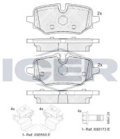Комплект тормозных колодок ICER 182469 фото №2 — интернет-магазин Desire.md