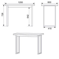 Письменный стол Компанит Лофт-7 Ателье Светлый фото №2 — интернет-магазин Desire.md