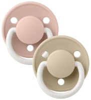 Suzeta BIBS De Lux Glow 2 Pack 0-6months Blush/Vanilla (180216)