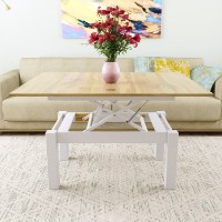 Журнальный столик MobiCasa B FLY Transformer 60/120x90  Kraft Gold/White фото №4 — интернет-магазин Desire.md