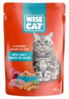 Hrană umedă pentru pisici Wise Cat Adult Cat Juicy Turkey in Sauce 24x100g